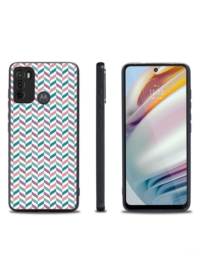Okteq TPU Protection and Hybrid Rigid Clear Back Cover Case Small Mix Patterns for Motorola Moto G60S  - Image 1
