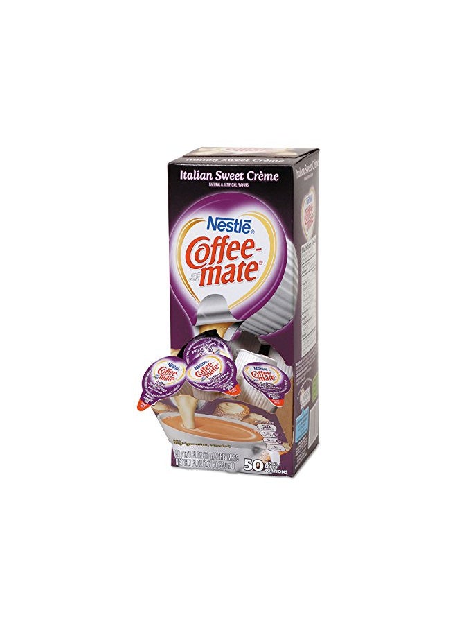 Nestle Coffee-mate 84652 Liquid Coffee Creamer, Italian Sweet Creme, 0.375 oz Cups (Box of 50) - Image 1
