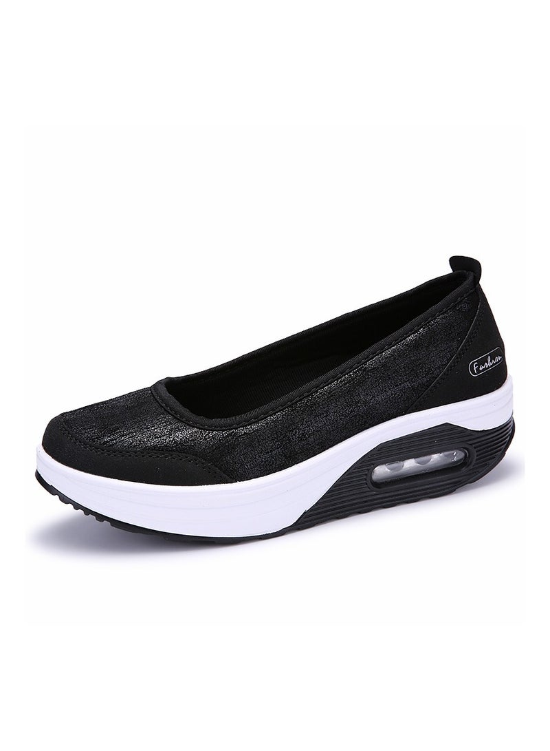 KUYING Platform Comfort Shoe Black - Image 1