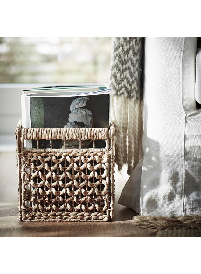 Zaboon Basket, water hyacinth/natural, 35x25x25 cm - Image 2