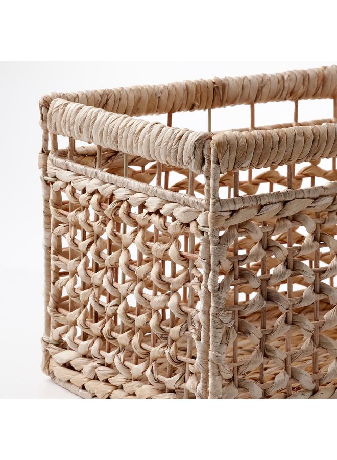 Zaboon Basket, water hyacinth/natural, 35x25x25 cm - Image 4