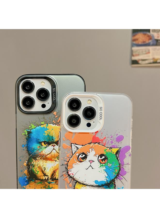 S-TOP Case For iPhone 14 Pro Max Cute Animal Pattern Series PC + TPU Phone Case - Image 4