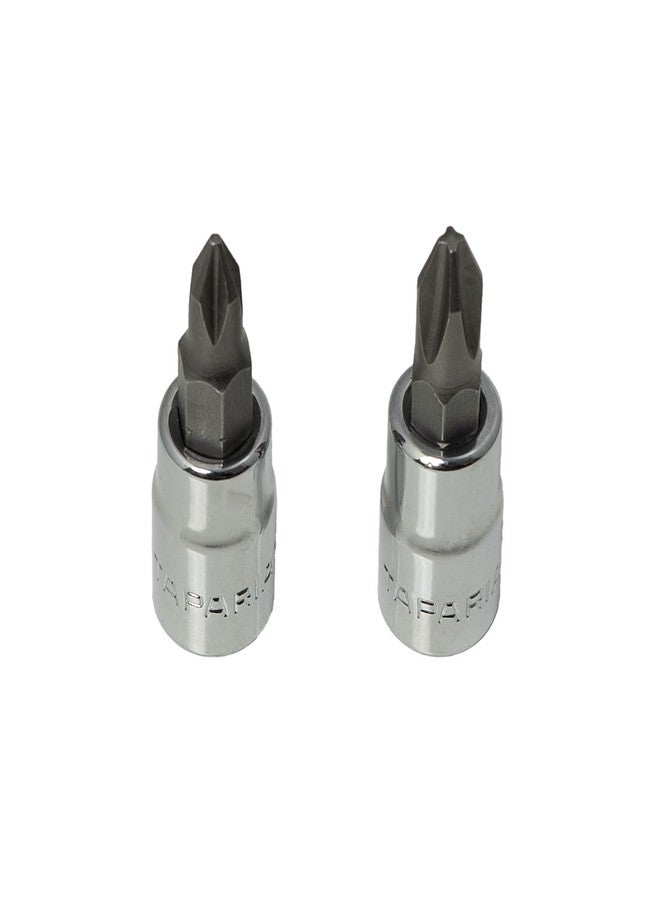 Taparia 1/4" Square Drive Flat (4, 5.5 mm) & Philips (PH1, PH2) Bit Set Combo-Hardened CrV Steel Socket S2 Hex Bits-Compatible Ratchets, Wrenches, Power Tools-For Workshops, Garages, DIY - Image 2