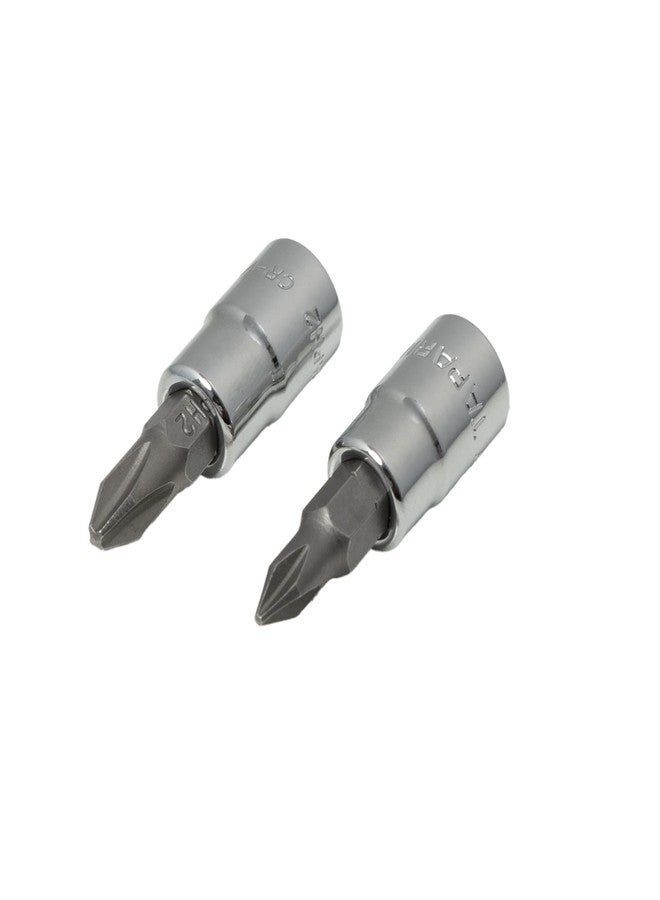 Taparia 1/4" Square Drive Flat (4, 5.5 mm) & Philips (PH1, PH2) Bit Set Combo-Hardened CrV Steel Socket S2 Hex Bits-Compatible Ratchets, Wrenches, Power Tools-For Workshops, Garages, DIY - Image 4