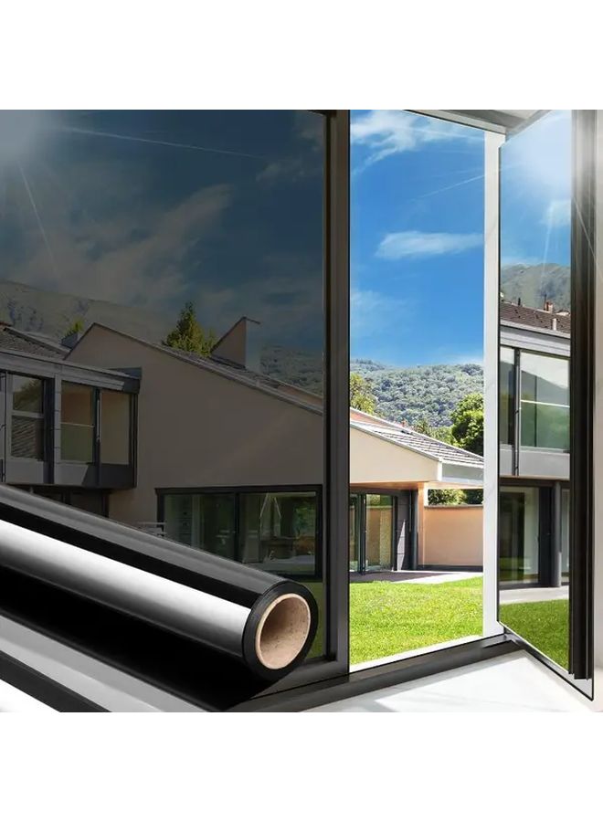 Brown Silvery Privacy Window Film One Way Reflective UV Block Home Office - Image 3