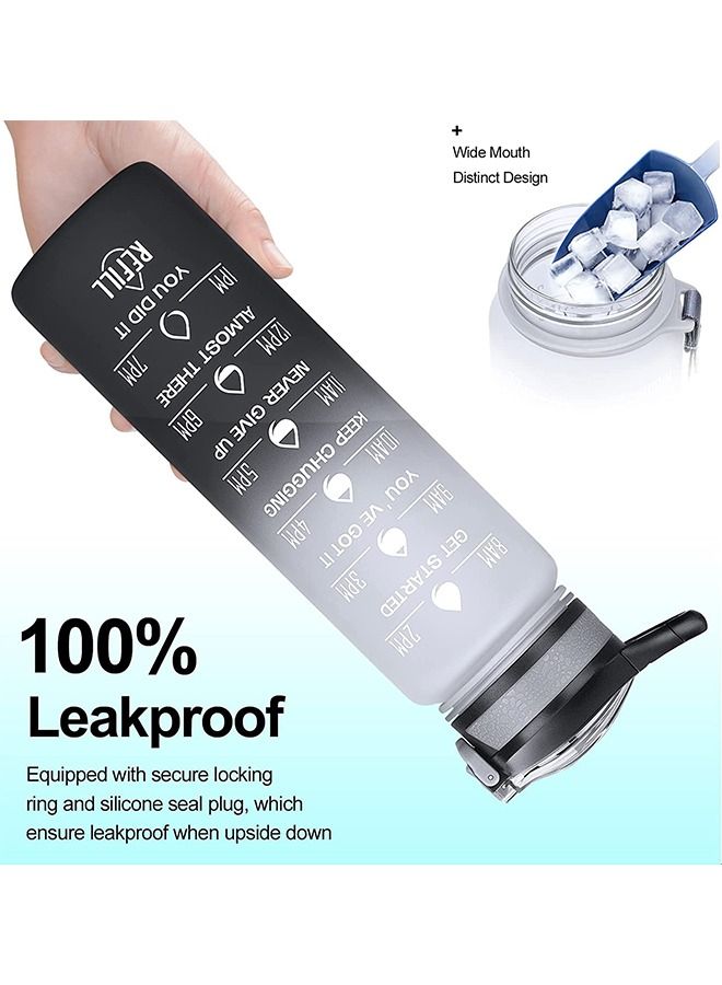 GROIC 1L Water Bottles with Removable Straw & Time Marker, Motivational Water Bottle with BPA Free Tritan Material, Leakproof Water Jug for Fitness Sports  - Image 4