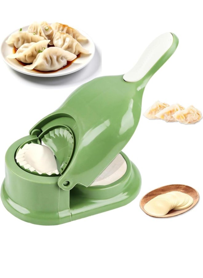 JUNARIS 2 in 1 Dumpling Maker Manual Dumpling Dough Press tool, Samosa maker,Pelmeni Maker,Gyoza Maker, Mouth Bag Shaper, DIY Dumplings Skin Maker for Dumpling, Ravioli, Making, Dumpling Making Device Machine Multifunctional Empanada Press for Home Kitchen Use  - Image 1