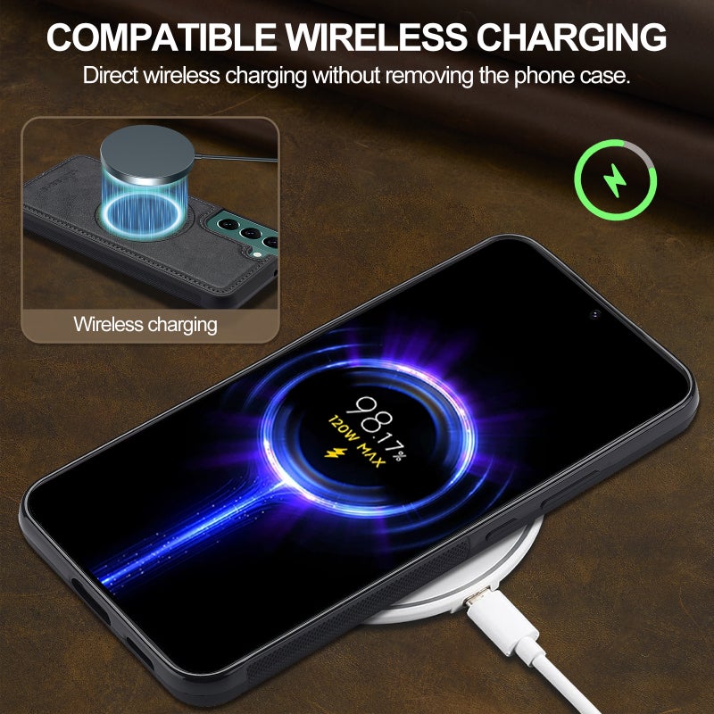 BURAQ Case Cover For Samsung Galaxy S21 FE 5G LC.IMEEKE Magsafe Phone Case(Black) - Image 5
