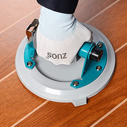 ZUOS 8" vacuum Suction Cup for Granite & Glass Lifting, Vacuum Suction Cup Vacuum Glass Lifter with Metal Handle and ABS Pump,500 lbs Load Capacity(Gray suction cup) - Image 4