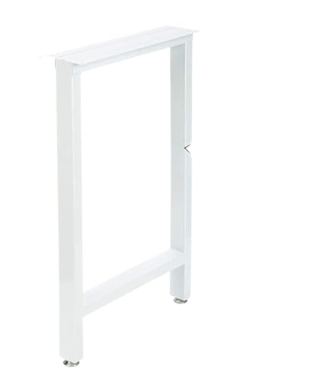 Ventuos Metal Table Legs Heavy Duty Square Iron Metal Desk Legs Set of 2 28 Height 18 Wide Furniture LegsDining Table LegsIndustrial Table LegsOnly Legs Without Board White - Image 1