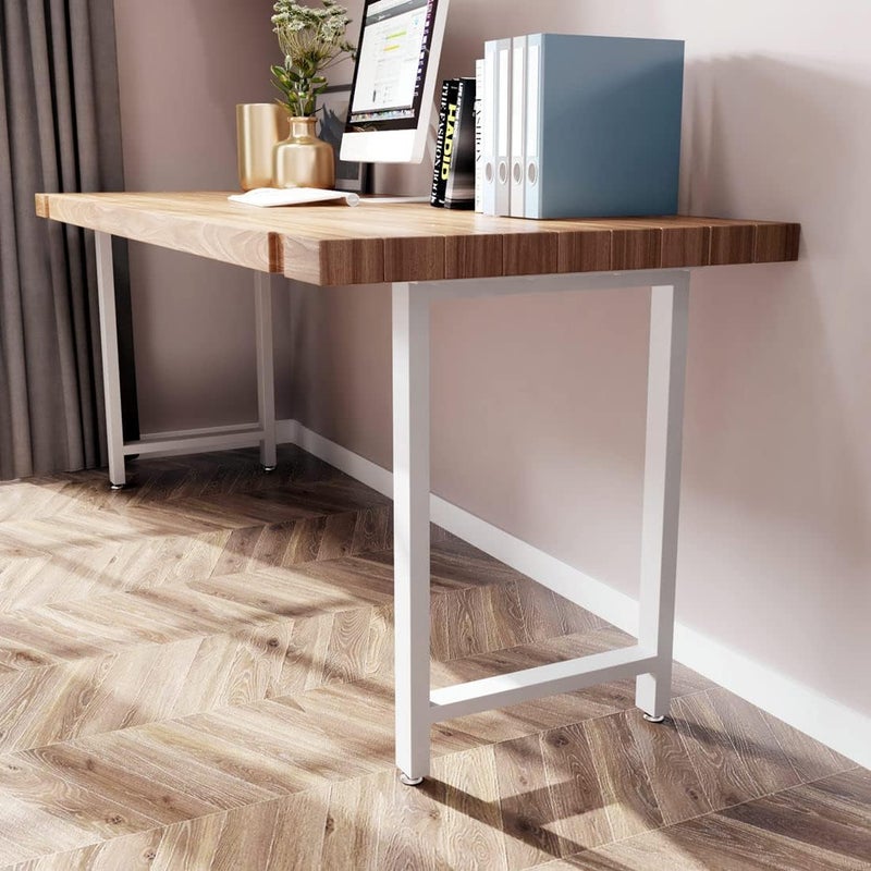 Ventuos Metal Table Legs Heavy Duty Square Iron Metal Desk Legs Set of 2 28 Height 18 Wide Furniture LegsDining Table LegsIndustrial Table LegsOnly Legs Without Board White - Image 4