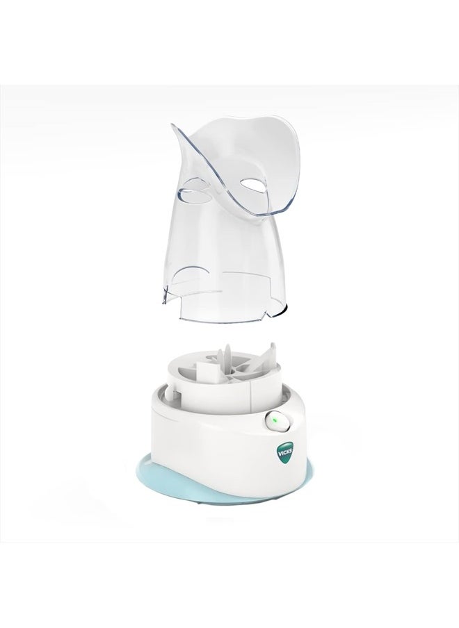 Vicks - V1200 Personal Steam Inhaler with Soft Face Mask for Targeted Steam Relief, Aids with Sinus Problems, Congestion, Cough, Use with Soothing Menthol Vicks VapoPads - Image 1