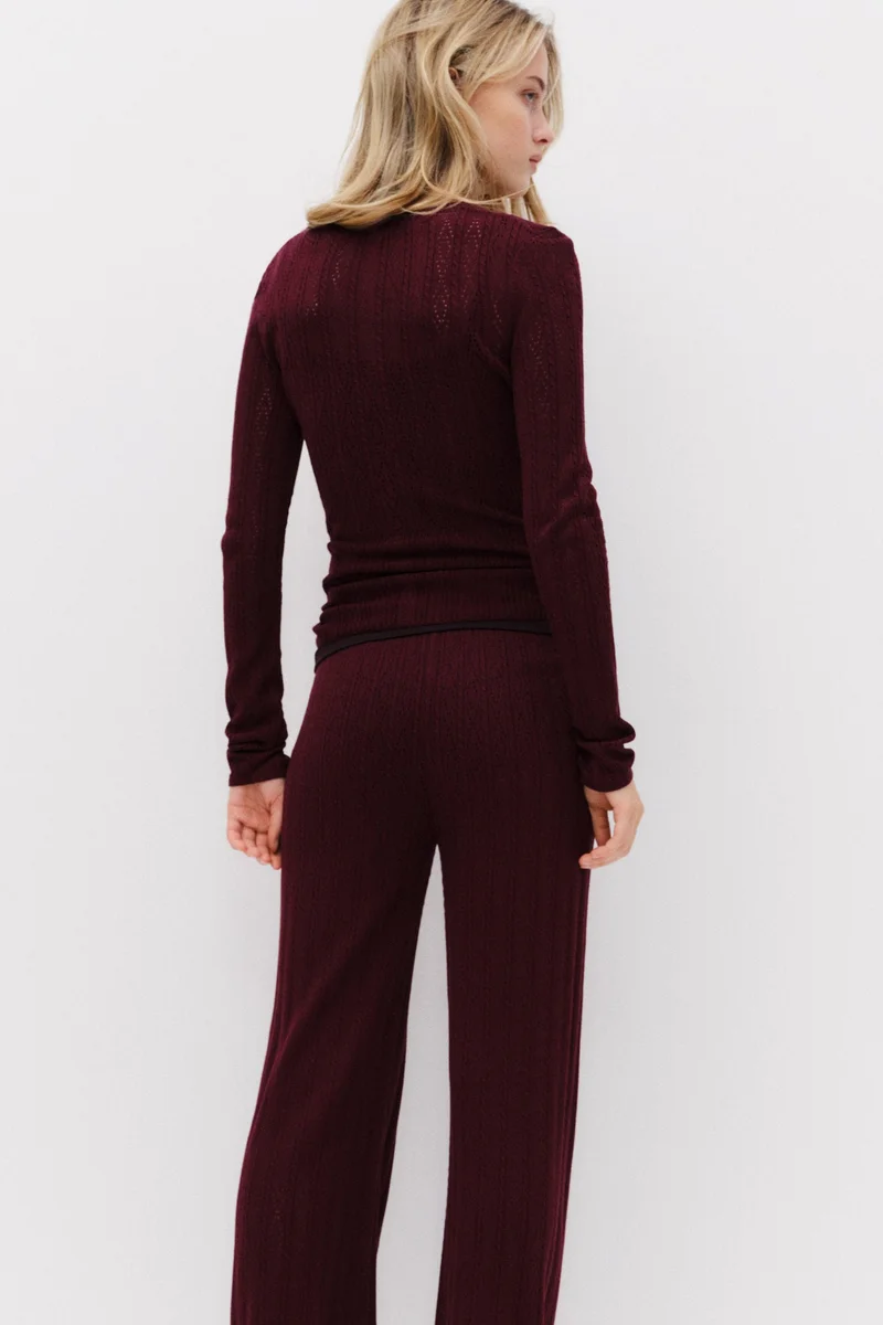 H&M Pointelle-knit trousers