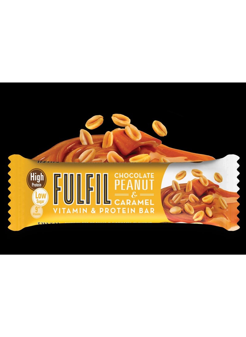 Fulfil - Protein Bar (15 x 55g Bars) — Peanut Caramel Flavour 20g High Protein, 9 Vitamins, Low Sugar - Image 1