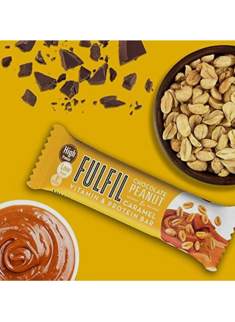 Fulfil - Protein Bar (15 x 55g Bars) — Peanut Caramel Flavour 20g High Protein, 9 Vitamins, Low Sugar - Image 1