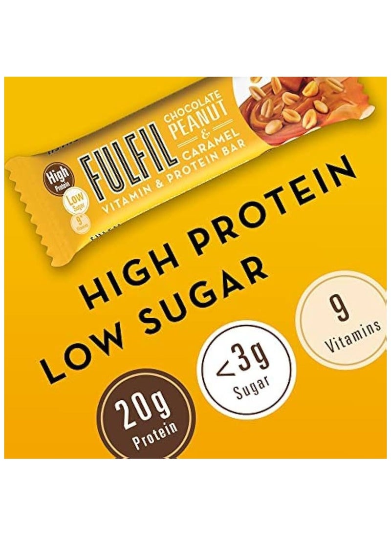 Fulfil - Protein Bar (15 x 55g Bars) — Peanut Caramel Flavour 20g High Protein, 9 Vitamins, Low Sugar - Image 1
