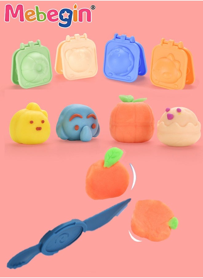 MEBEGIN Playdough Tool Set for Toddlers, 30Pcs Kitchen Creations Birthday Cake Playset and Hamburger Maker Machine Play dough Kit for Toddlers,Boys and Girls Dough Birthday for Kids  - Image 5