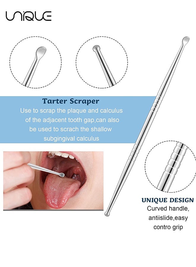 يونيك أربع قطع من أداة إزالة حصى اللوزتين المصنوعة من الفولاذ المقاوم للصدأ، أداة تنظيف الفم للتخلص من رائحة الفم الكريهة - Image 3