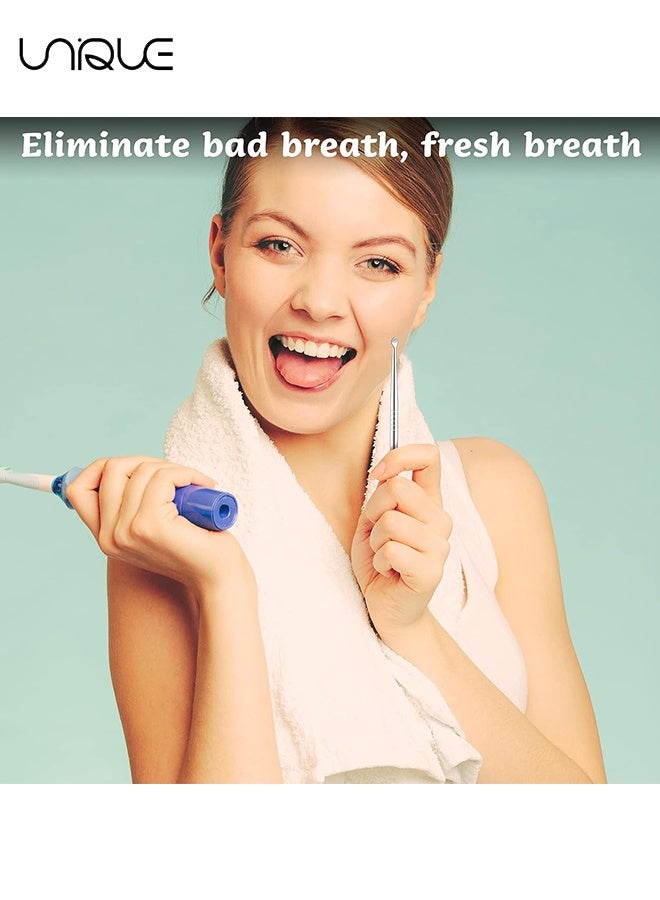يونيك أربع قطع من أداة إزالة حصى اللوزتين المصنوعة من الفولاذ المقاوم للصدأ، أداة تنظيف الفم للتخلص من رائحة الفم الكريهة - Image 4