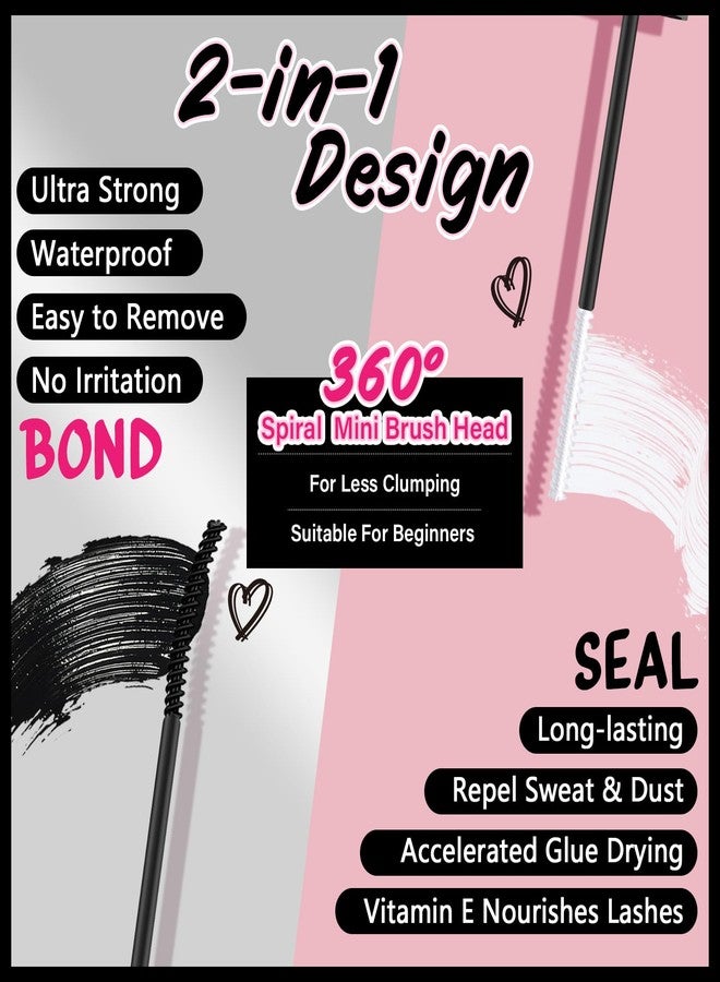 PRO LASHBEAUTY DIY Lash Extension Kit 300 Pcs Lash Clusters D Curl, Mix Eyelash Clusters Individual Lashes Kit Lash Bond And Seal Lash Remover Eyelash Brush Lash Tweezer Self Apply At Home(30D-9-18mix Kit) - Image 5