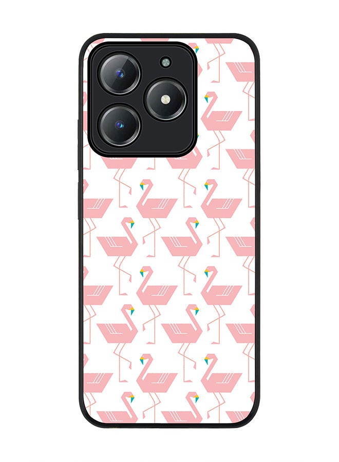 Stylizedd For Realme C63 / Realme C61 4G Case,Slim fit Camera Protection, Shockproof Thin Phone cover  - Feminine Flamingos - Image 1