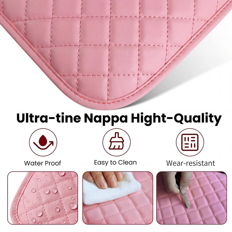 DSCARCovers Upgraded Car Center Console Cover Pink,Microfiber Leather Car Armrest Cover Cushion with 2 Storage Bags,Universal Car Armrest Storage Box Car Interior Accessories for Most Vehicles (Pink) - Image 3