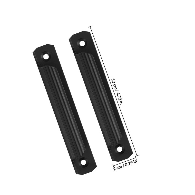 2pcs Black Aluminum Alloy Cabinet Door Handles Pulls for Furniture Glass Windows - Image 3