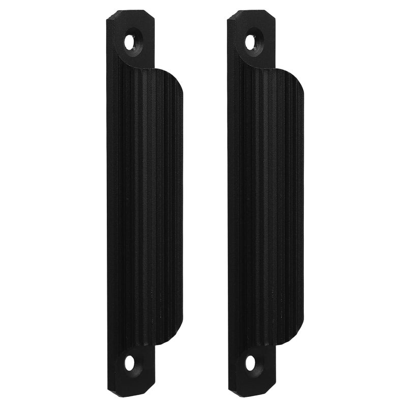 2pcs Black Aluminum Alloy Cabinet Door Handles Pulls for Furniture Glass Windows - Image 2