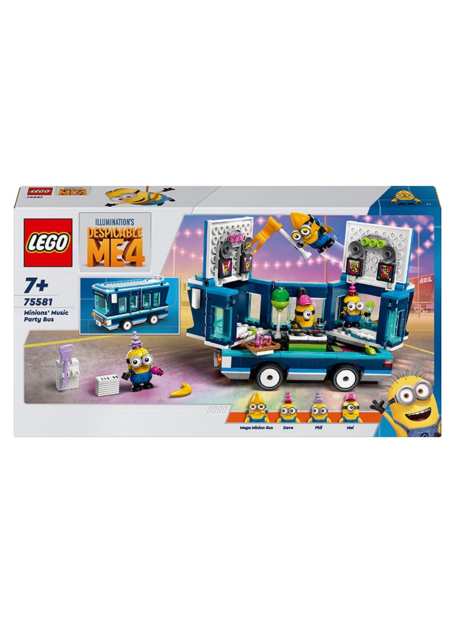 LEGO 75581 حافلة حفلة موسيقية لميونيونز من أنا الحقير 4، لعبة بناء إبداعية للأطفال، مجموعة لعب أنا الحقير 4 مع إضاءة ممتعة، هدية للأولاد والبنات من عمر 7 سنوات وما فوق  - Image 2