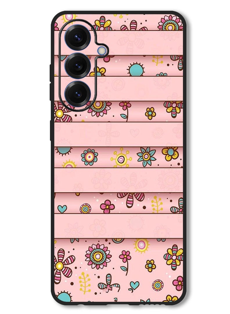 Theodor Case Compatible with Samsung Galaxy A56 Protection Shockproof Bumper Cover Small Flowers - Image 1