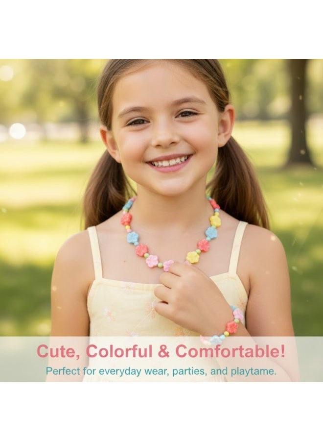 Dantiya Bunny Pendant Girls Jewelry Set – Colorful Beaded Necklace & Stretch Bracelet | Cute Asthetic Accessories for Kids, Adults, Girls & Women, Ideal Gift for Friends, Birthday, Anniversary, Bridesmaid, Valentine’s, Thanksgiving - Image 3