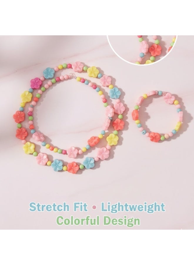 Dantiya Bunny Pendant Girls Jewelry Set – Colorful Beaded Necklace & Stretch Bracelet | Cute Asthetic Accessories for Kids, Adults, Girls & Women, Ideal Gift for Friends, Birthday, Anniversary, Bridesmaid, Valentine’s, Thanksgiving - Image 4