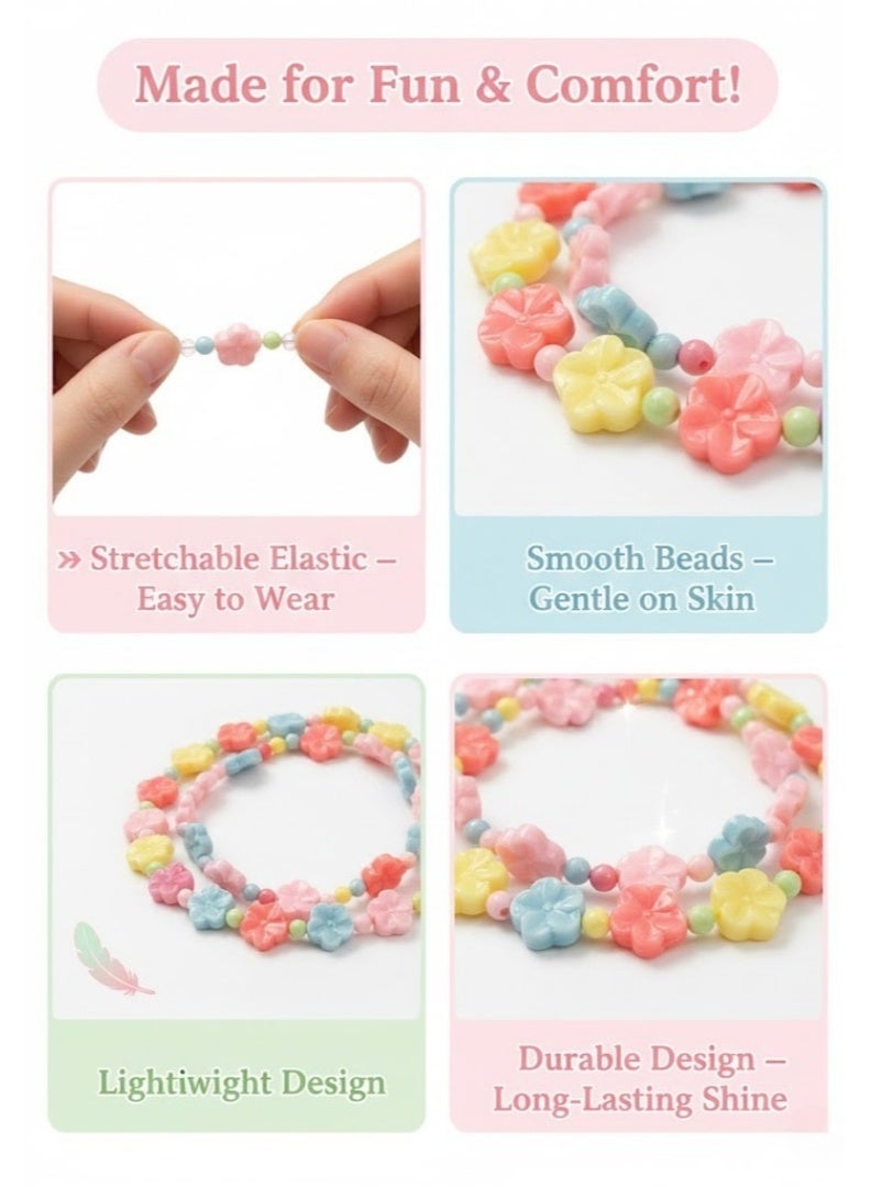 Dantiya Bunny Pendant Girls Jewelry Set – Colorful Beaded Necklace & Stretch Bracelet | Cute Asthetic Accessories for Kids, Adults, Girls & Women, Ideal Gift for Friends, Birthday, Anniversary, Bridesmaid, Valentine’s, Thanksgiving - Image 5