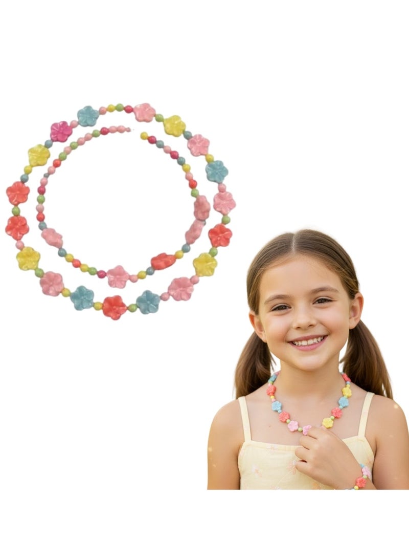 Dantiya Bunny Pendant Girls Jewelry Set – Colorful Beaded Necklace & Stretch Bracelet | Cute Asthetic Accessories for Kids, Adults, Girls & Women, Ideal Gift for Friends, Birthday, Anniversary, Bridesmaid, Valentine’s, Thanksgiving - Image 1