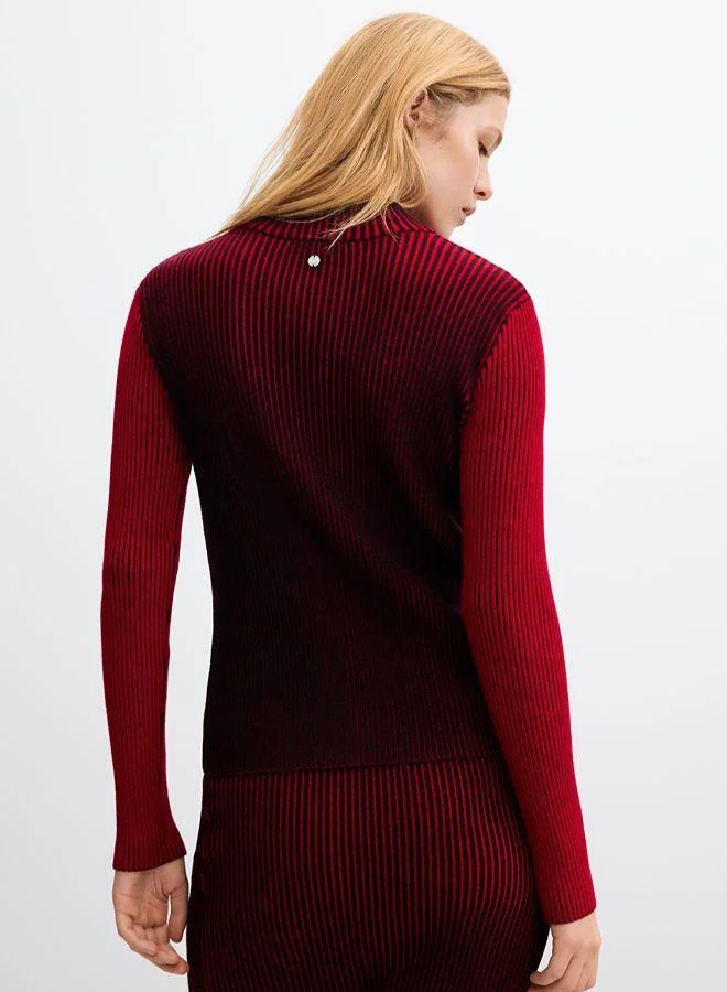 Desigual Red Iridescent knit zip jacket for Women | Best Price UAE