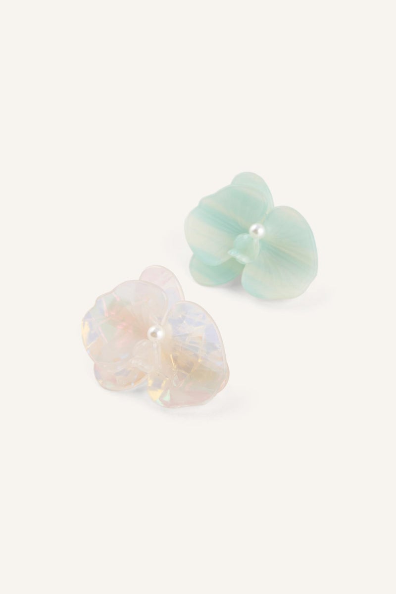 DeFacto Multicolour Woman Woman 2 Piece Floral Hair Clips Casual - Image 4