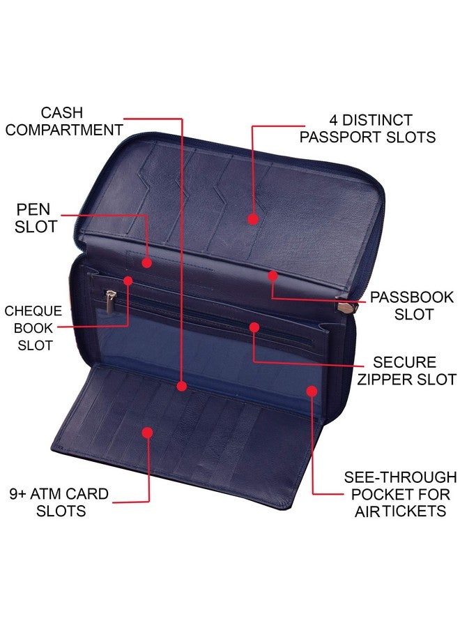 ABYS حامل جواز سفر جلد محمي من RFID متعدد الألوان للرجال والنساء (5117AB1) - Image 4