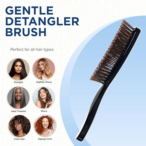 Giorgio Gentle Mini Hair Brush for Men - Dual Length Bristles for Fine and Thick Hair, Scalp Massager, Detangler, and Travel Brush - Image 5