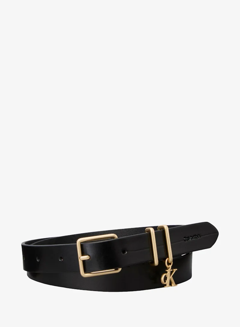 Calvin Klein CK Monogram Charm Leather Belt