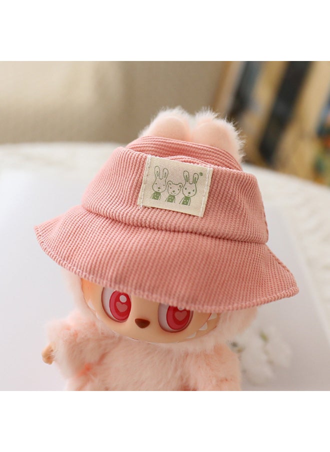 The Second Generation Of Labubu Blind Box Pendant Clothes Sit Party Pull Cloth Doll Clothes For JK Pleated Skirt Suit-Specifications:Suitable For First-generation And Second-generation Pendants (doll Not Included)-Color:Pink Casual Hat (clothes Only)  - Image 1