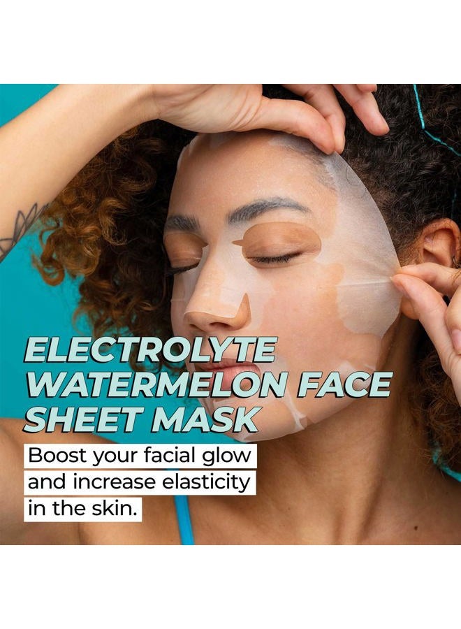 Vitamasques Electrolyte Watermelon Face Sheet Mask, 7 Pack, Boosts Skin Elasticity, Hydrating, Moisturizing, Plant-Based, Vegan-friendly - Image 2