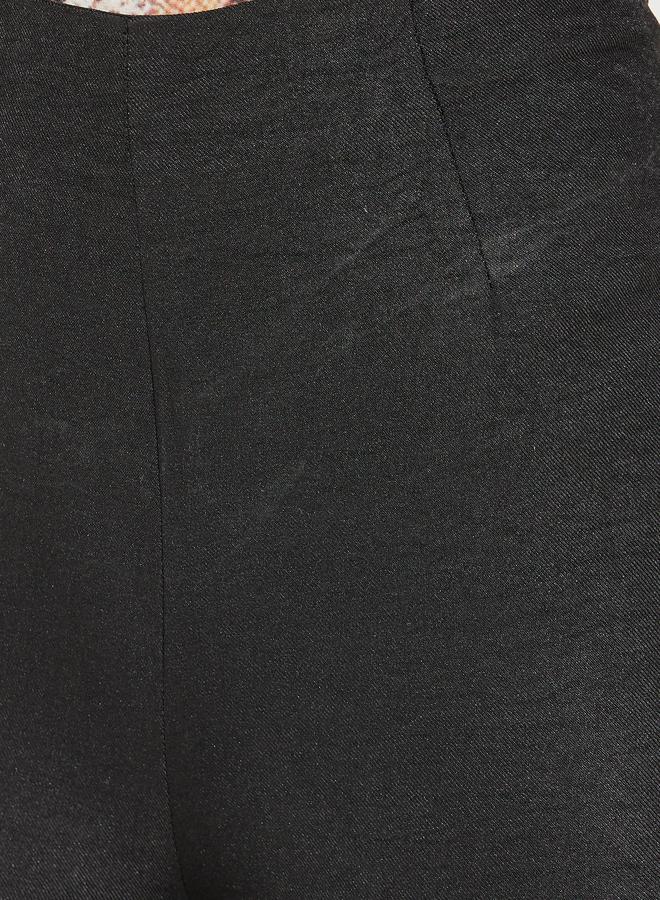 Styli Wide Leg Linen Look Ankle Length Pants - Image 3