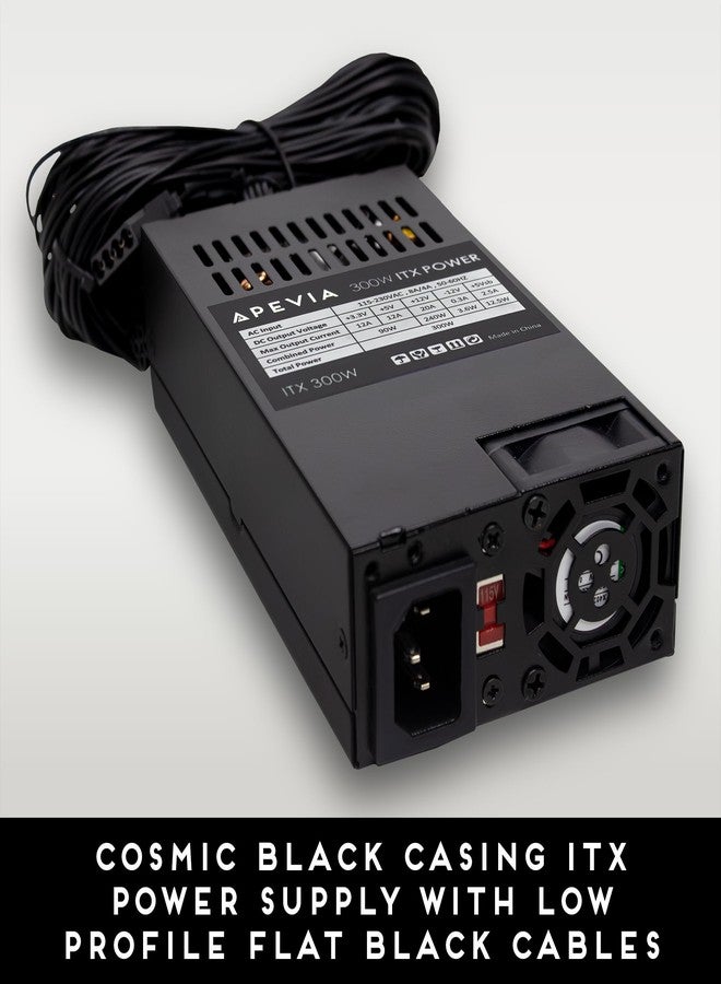 أبيفيا مصدر طاقة كمبيوتر Apevia ITX-AP300W Mini-ITX/Flex ATX / 1U 300 واط لنظام POS AIO خادم الألعاب المكتبي عامل الشكل الصغير (Flex ITX) - Image 2