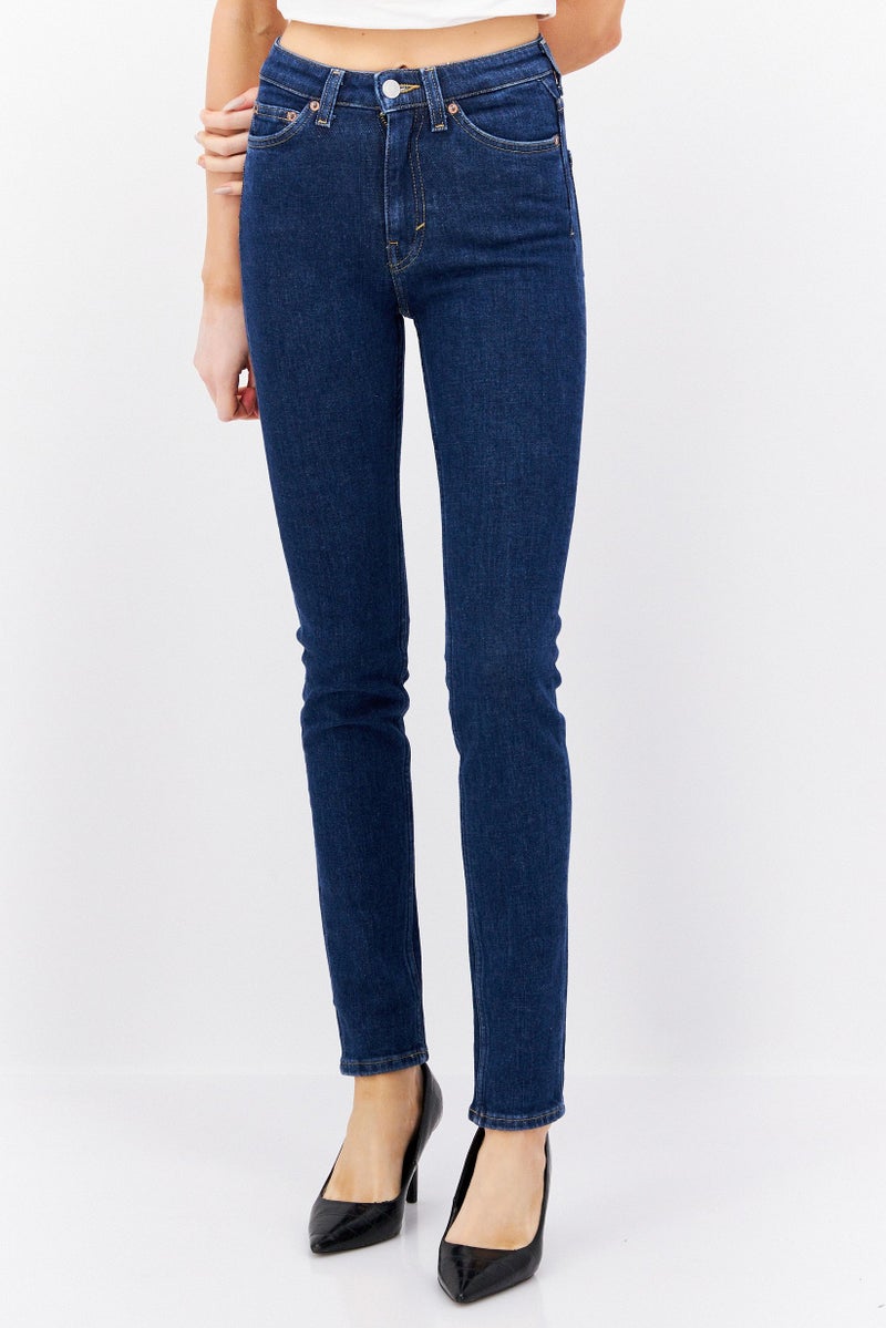 Weekday جينز دنيم ضيق للنساء، مغسول وقابل للتمدد، أزرق - Image 1