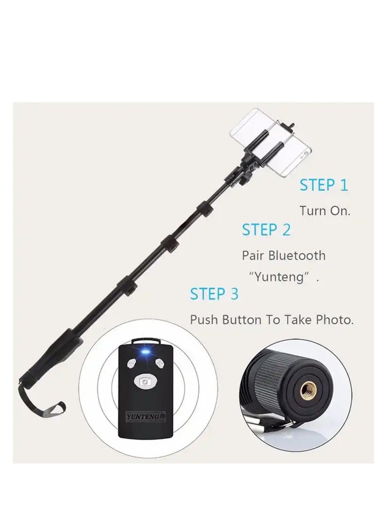 Playx Square - Selfie Stick Extendable Handheld Flexible Tripod with Bluetooth Wireless Remote & Phone Holder Stick For Mobile Phone Action Camera GOpro and Digital Camera - Image 1