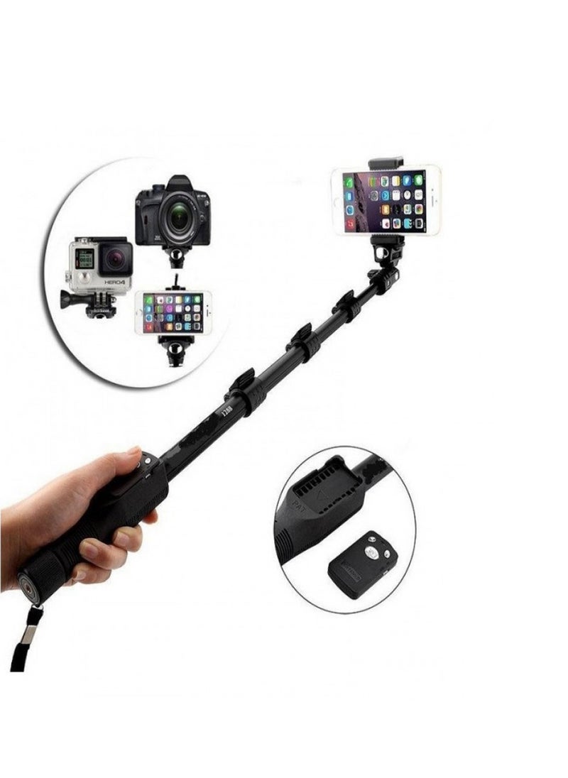 Playx Square - Selfie Stick Extendable Handheld Flexible Tripod with Bluetooth Wireless Remote & Phone Holder Stick For Mobile Phone Action Camera GOpro and Digital Camera - Image 1