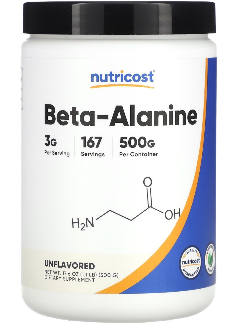 Nutricost Beta-Alanine, Unflavored, 17.6 oz (500 g)