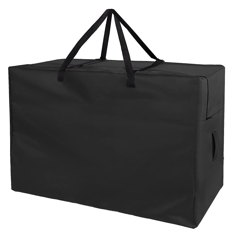Andacar Folding Mattress Storage Bag - Andacar 63 inch Foldable Mattress Carry Case Fits for Tri-Fold Up to 6 inch Queen Mattress Waterproof Cushion Storage Bag - 61"LÃ—28"WÃ—18"H, Black - Image 1