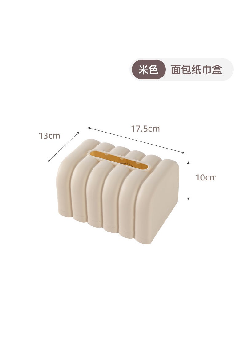 Generic - Desktop Creative Tissue Holder Tea Table Dining Towel Storage Box Draw Paper Box Living Room Bathroom Tissue Modern Simple Style White - Image 1