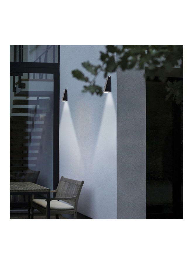 NIBEMINENT 2-Piece Solar Wall Lamp Black  - Image 5